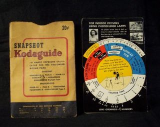 Snapshot Kodaguide Exposure Calculator For Use With Listed Kodak Films