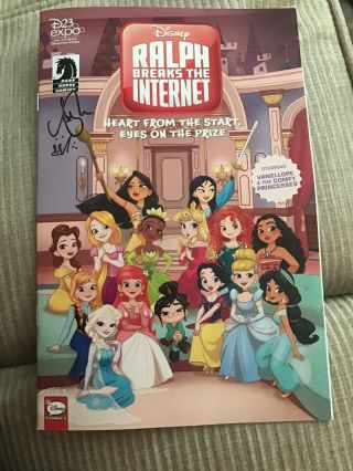 Signed Dark Horse D23 2019 Exclusive Ralph Breaks The Internet Comic,  6 Pin Set