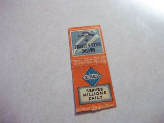 Vintage 1940 ' s MAYTAG Washing Machines MATCHBOOK COVER Skelgas Eau Claire Wi 2