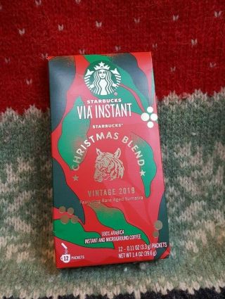 Starbucks Via® Christmas Blend ❤️vintage 2019 - 1 Box - 12 Packets