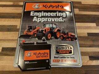 Kubota Tractor Advertising Metal Sign For Xmas