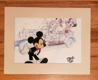 The Art Of Disney Mickey Mouse Cel Mgm Studios Animation Hand Painted