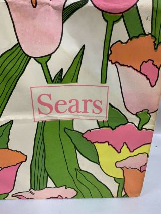 Vintage Sears Roebuck Spring Flowers Department Store Paper Shopping Bag (A4) 3