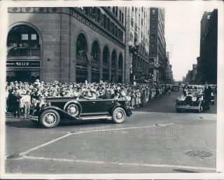 1931 Press Photo 1930s Indianapolis Crowd Greets President Herbert Hoover