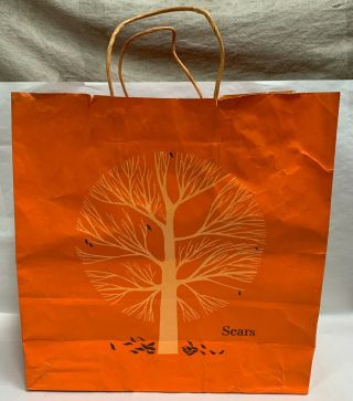 Vintage Sears Roebuck Fall Tree Department Store Paper Shopping Bag (a4)