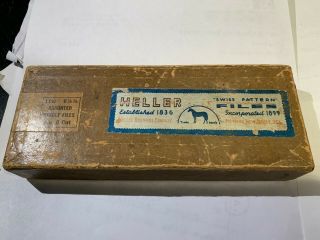 Vintage Heller,  Needle Files Set Of 12,  No.  0 Cut,  Swiss Pattern,  Usa