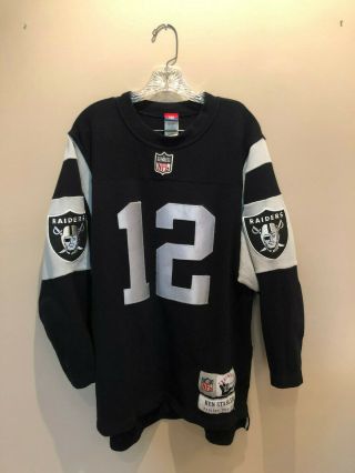 Nfl Oakland Raiders Ken Stabler Throwbacks Vintage Jersey Long Sleeve Sweater