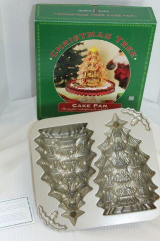 Nordic Ware Christmas Tree Cake Pan - Heavy Cast Aluminum -