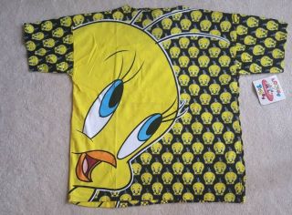 Vintage 1992 Tweety Bird Shirt Warner Bros Looney Tunes American Characters L Xl
