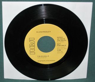 Elvis Presley RCA PB - 10278 TROUBLE PROMO 45 W/ Sleeve 1975 NM 3