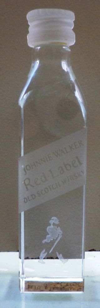 Johnnie Walker Scotch Whisky Solid Glass Miniature Bottle