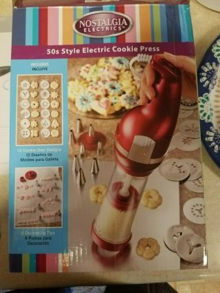 Nostalgia Cookie Press - 50s Style Electric Cookie Press