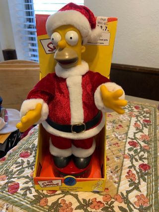 Rare - Boxed - The Simpsons Dancing Singing Santa Homer 2004