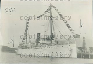 1922 Us Navy Ship Uss Mccullock Bering Sea Coast Guard Patrol Press Photo