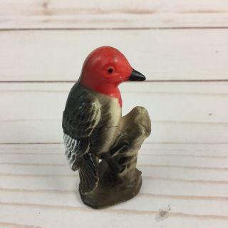 Vintage Miniature Bird Figurine Hard Plastic Pine Grosbeak