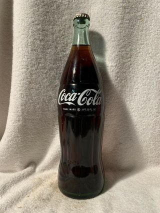 Full 26oz Coca - Cola Acl Soda Bottle 1pt.  10oz