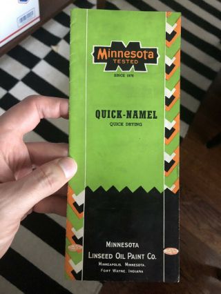 Vintage Paint Brochure Minnesota Quick Namel Paint Samples