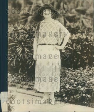1923 Fashionable Ny Socialite In Miami Florida Press Photo