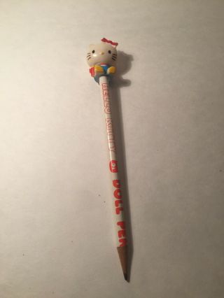 Vintage 1976 Sanrio Hello Kitty Doll Pencil With Topper.  85us Made In Japan Rare