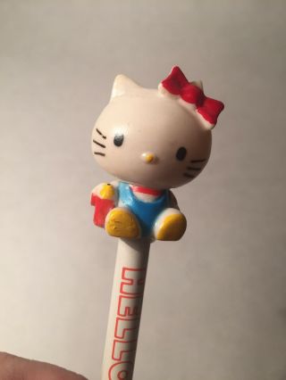 Vintage 1976 Sanrio Hello Kitty Doll Pencil With Topper.  85US Made In Japan Rare 2