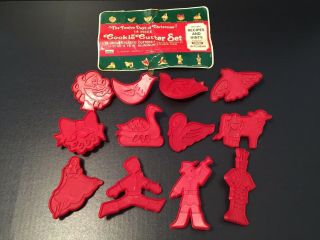 Chilton Cookie Cutters The Twelve Days Of Christmas Plastic Hong Kong 1978
