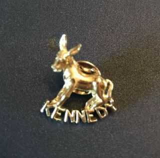 Vintage Kennedy Jfk Donkey Button Campaign Lapel Pin Presidential Ballou Pinback
