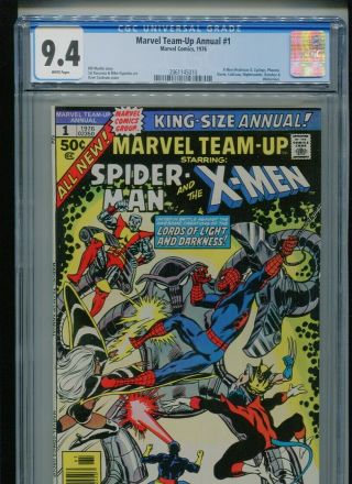 Marvel Team - Up Annual 1 (1976) Cgc 9.  4 White (spider - Man & The X - Men)