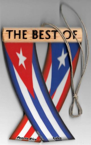 Rear View Mirror Car Flags Cuba And Puerto Rico Unity Flagz For Inside The Car