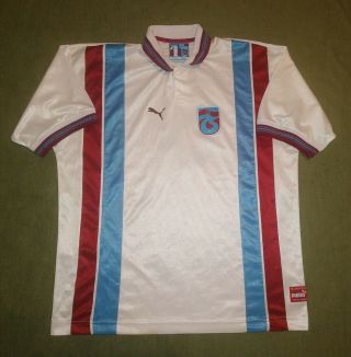 Trabzonspor 1999/2000 Away Football Shirt 6 Puma Size L Vintage Matchworn???