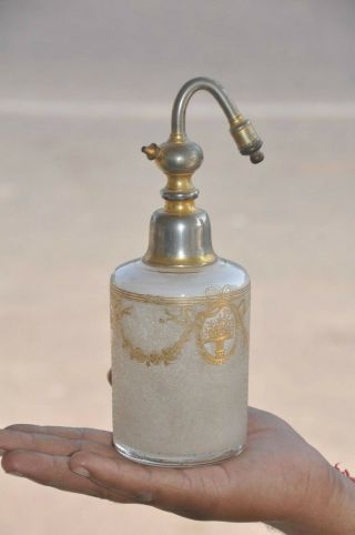 Vintage Golden Work Glass Unique Spray Pump Perfume Bottle