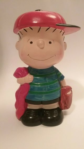 Vintage Peanuts Charlie Brown " Linas " Hand Made In Japan Piggy Bank 1971