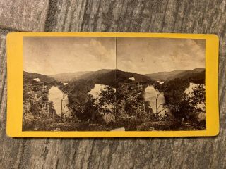 North Carolina Stereoview French Broad River By Anthony 1860s