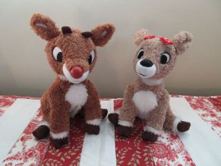 Hallmark Light Up Rudolph The Red Nosed Reindeer Kissing Clarice Plush