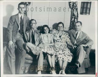 1939 Mississippi Governor Paul B Johnson With His Family Press Photo