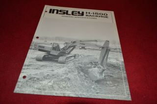 Insley H - 1500 Hydraulic Excavator Dealer 