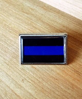 Thin Blue Line Police Lapel Pin Tie Tac Police Support Blue Lives Matter Pin