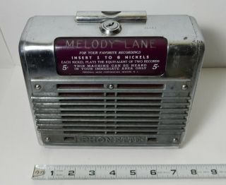 Vintage Nickel Coin Operated Melody Lane Phonette Music Jukebox Speaker