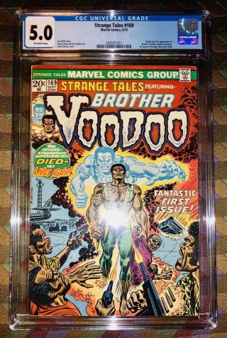 Strange Tales 169 Cgc 5.  0 1st Brother Voodoo - Upcoming Dr Strange 2 Movie 1973
