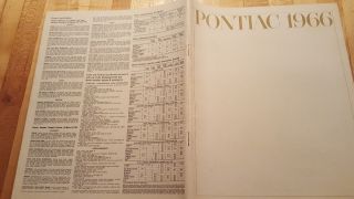 1966 Pontiac Catalina,  Bonneville,  Grand Prix,  Sales Brochure 54 Pages.