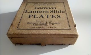 Set Of 8 Boxed Eastman Glass/magic Lantern Slide Plates Box 1936 Paris
