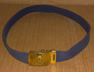 27 " Long Cub Scouts Bsa Blue Wolf Belt And Belt Buckle