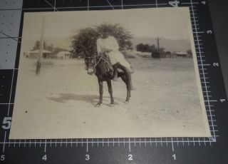 Black Woman Riding Side Saddle On Donkey Rural Lady 1920 