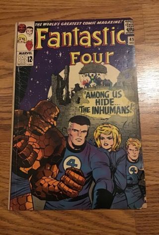Fantastic Four 45 (dec 1965,  Marvel) Gd First Inhumans Jack Kirby \ Stan Lee