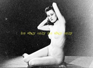 2 Vintage 1938 Photo Negatives Of Amateur Model Nudes Naked Woman Girl Posing