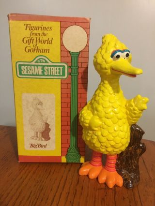 Vtg 1976 Gorham Sesame Street Big Bird Figure W/ Box Made Japan