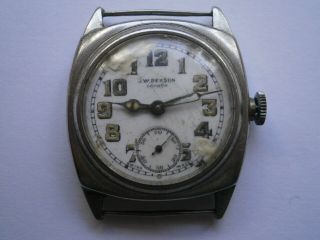 Vintage gents wristwatch J.  W.  BENSON mechanical watch spares repair CYMA 032 K 3