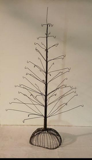 Vintage Wire Metal Christmas Tree Ornament Display Rustic Williraye?