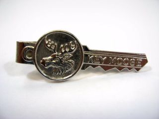 Vintage Tie Bar Clip: Loom Key Moose Loyal Order Of The Moose