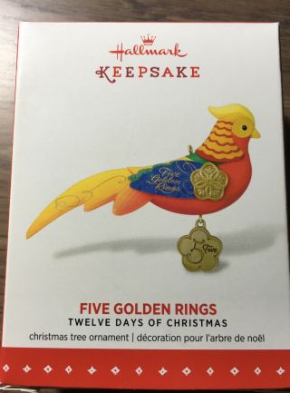 Hallmark Keepsake Ornament Five Golden Rings Twelve Days Of Christmas 2015