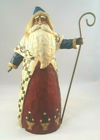 Heartwood Creek Jim Shore Santa With Staff / Cane 2002 Christmas Collectible